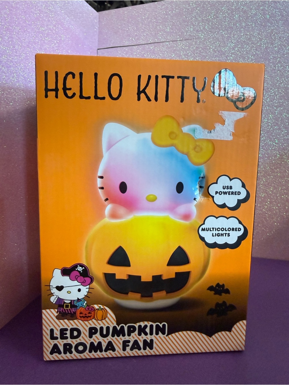 Hello Kitty LED Pumpkin Aroma Fan with Multicolored Lights
